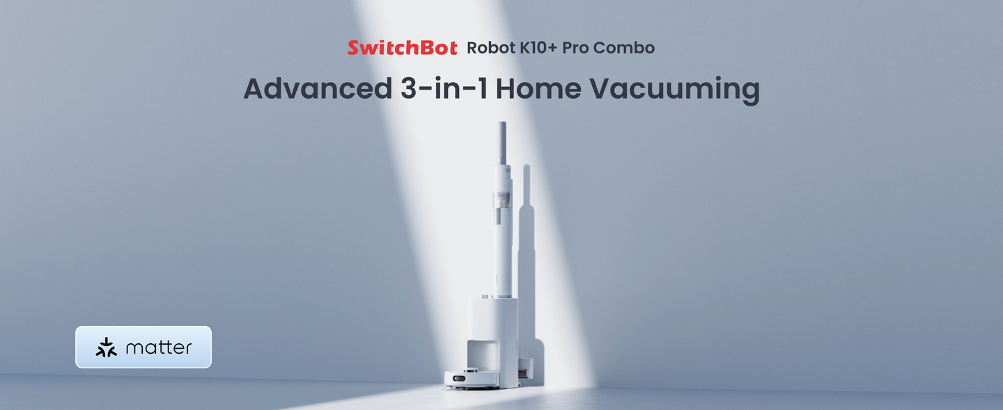 SwitchBot K10+ Pro Combo offers comprehensive cleaning with dual machine connectivity for 100% floor coverage on various surfaces, including sofas, carpets,