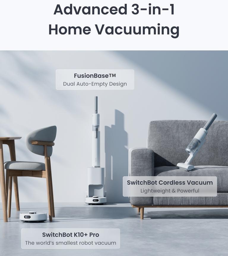 SwitchBot Robot Vacuum K10+ Pro Combo