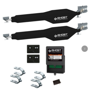 Dual Gate Opener for Residential Driveways Upgrade your property's security and convenience with the Dual Gate Opener, available at Larry Group of Companies Online Shop, Inc. This powerful and reliable gate opener is designed for dual swing gates weighing up to 900 pounds each or spanning up to 12 feet in length per gate, with a maximum combined opening of 24 feet. It’s the perfect solution for residential driveways with decorative, chain link, tube, plantation, and wood gates (not recommended for solid panel gates). What's in the Box: Gate Opener Arms: Two (2) heavy-duty arms for smooth dual gate operation. Control Box: Comes with an intuitive control panel for easy management. Remote Controls: Includes two (2) 3-button remote transmitters with visor clips for convenient access. Tube Gate Brackets: Simplifies installation on tube gates. Mounting Hardware: All necessary components for a seamless setup. Battery Harness: Ensures reliable power connection. AC Transformer: Included (16-gauge wire not included). Required: 12V battery (not included). Top Features: Extended Range: Remote control range of up to 1,000 feet for effortless access. Easy Installation: No welding or high-voltage electrical work required. Designed for DIY installation with common tools. Smart Compatibility: Integrates with third-party devices for smartphone control (app sold separately). Quiet and Reliable: Built for smooth, quiet operation and long-lasting performance. Certified Safety: ETL Listed for safety and reliability. Assurance: 18-Month Assurance: Covers the complete kit for peace of mind. Limited Lifetime Assurance: Safeguards the motor and gear assembly for lasting performance. Perfect For: Residential driveways Decorative and tube gates Homeowners looking for reliable and smart access control Order your Dual Gate Opener now at Larry Group of Companies Online Shop, Inc and experience enhanced security and convenience for your property.