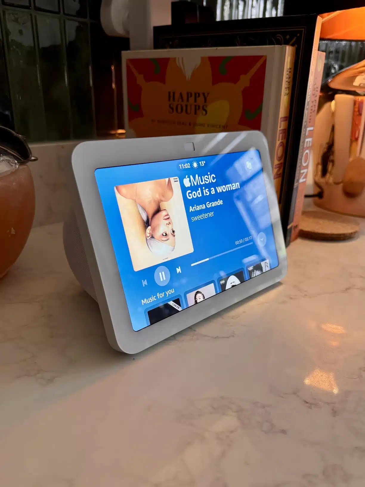 With its vibrant 8-inch HD screen and powerful speakers, this device brings your favorite content to life while keeping you connected. Powered by Alexa, it offers hands-free control over your smart home devices, music streaming, video calling, and more. Its sleek design seamlessly blends into any room, making it perfect for your living room, kitchen, or home office.