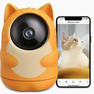 The SwitchBot Monitoring Camera 3MP NyanBot is designed for cat lovers. With its high-definition 3-megapixel camera and night vision, stay connected with real-time monitoring via the SwitchBot app. Enjoy two-way voice communication and flexible storage options for peace of mind and happy cats.